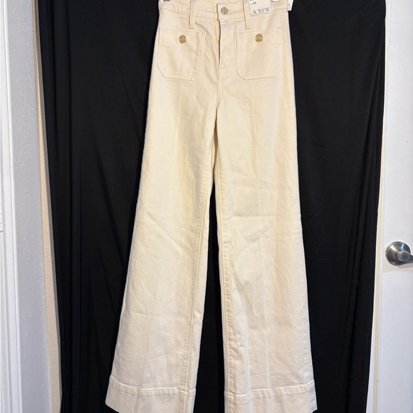 J Crew Nautical Cream Wide-Leg Jeans - Picture 2 of 16
